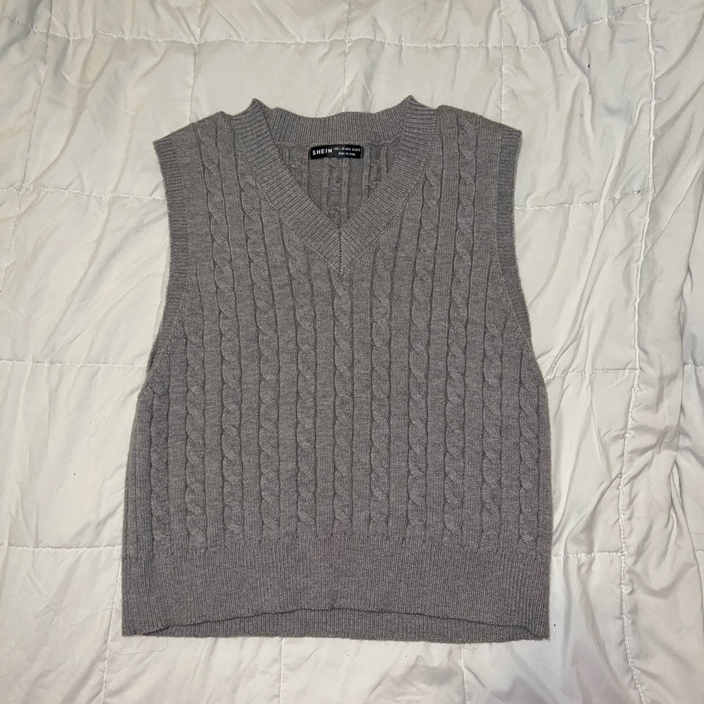 SHEIN Gray Sweater Vest